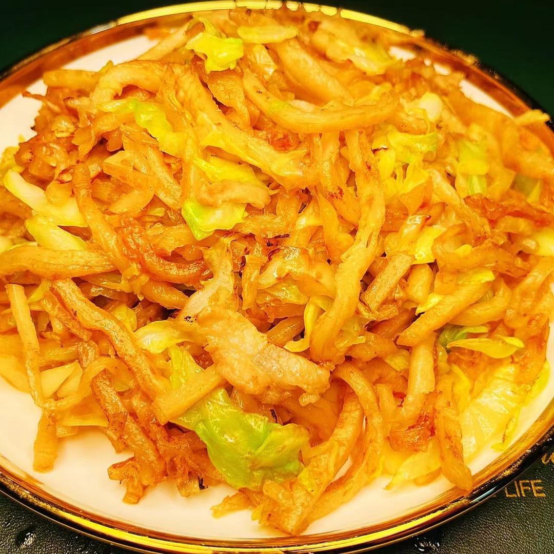 堂妈小厨——肉丝炒饼