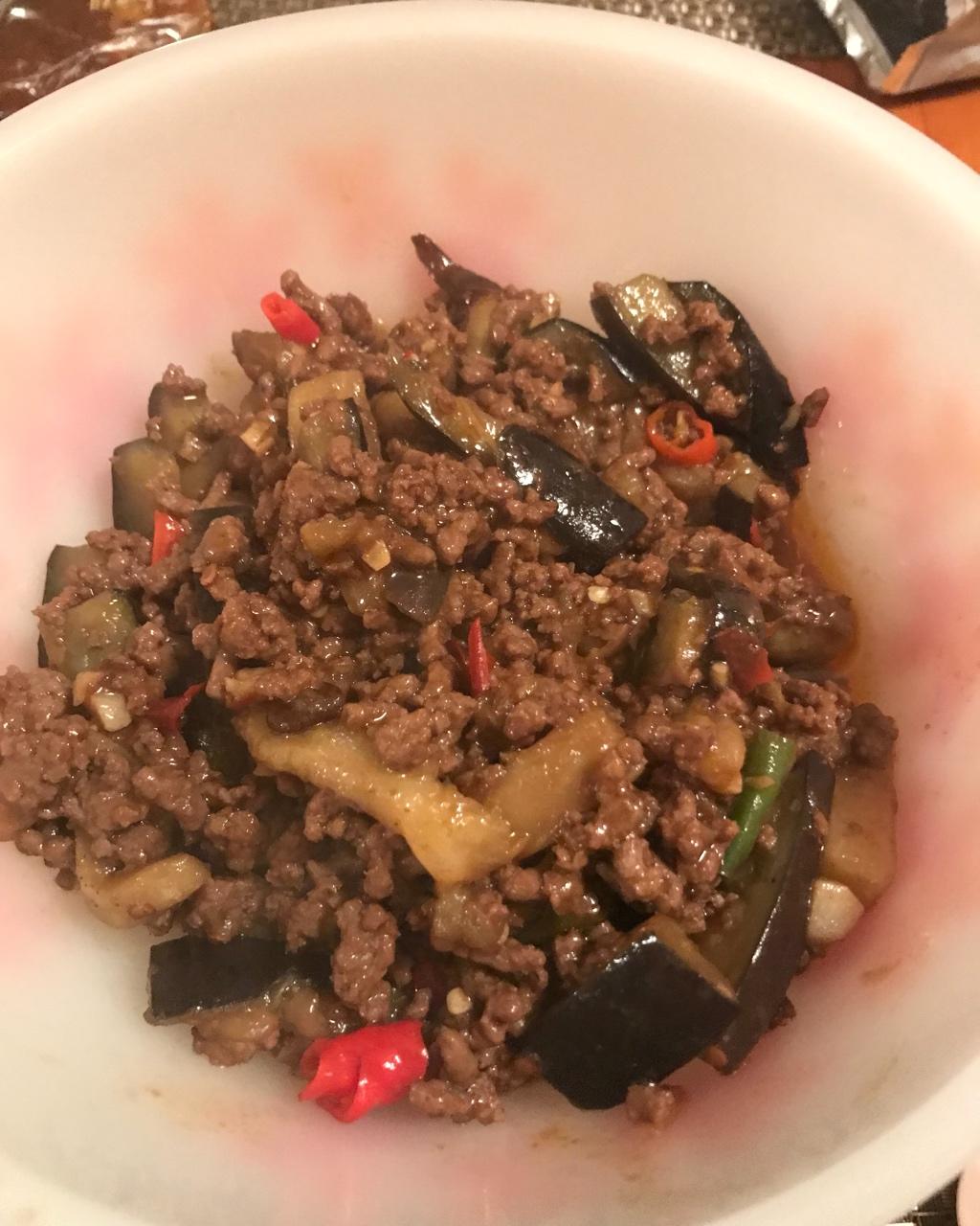 红烧肉沫茄子