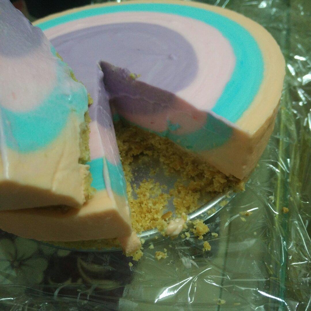 彩虹慕斯蛋糕