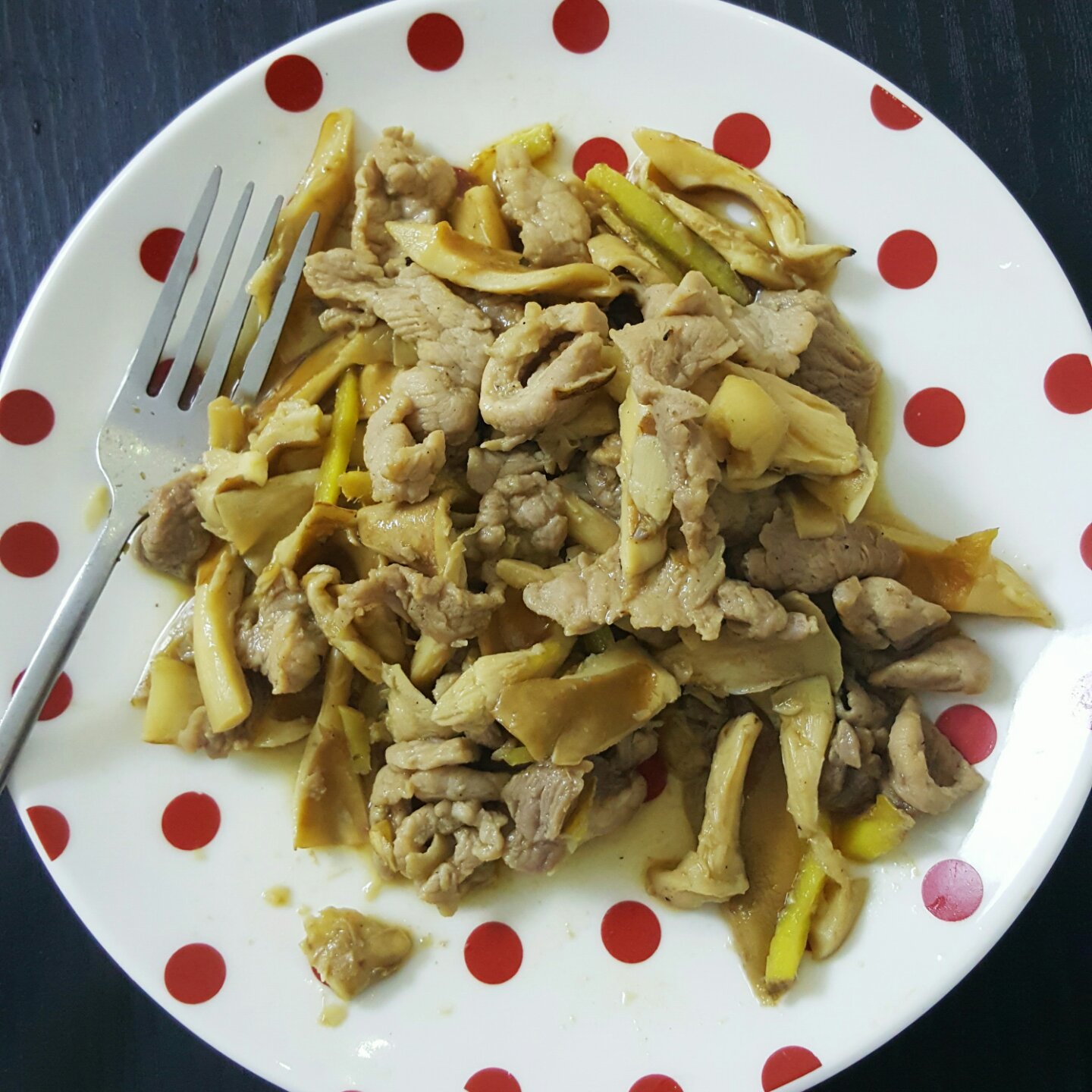 蘑菇炒肉片