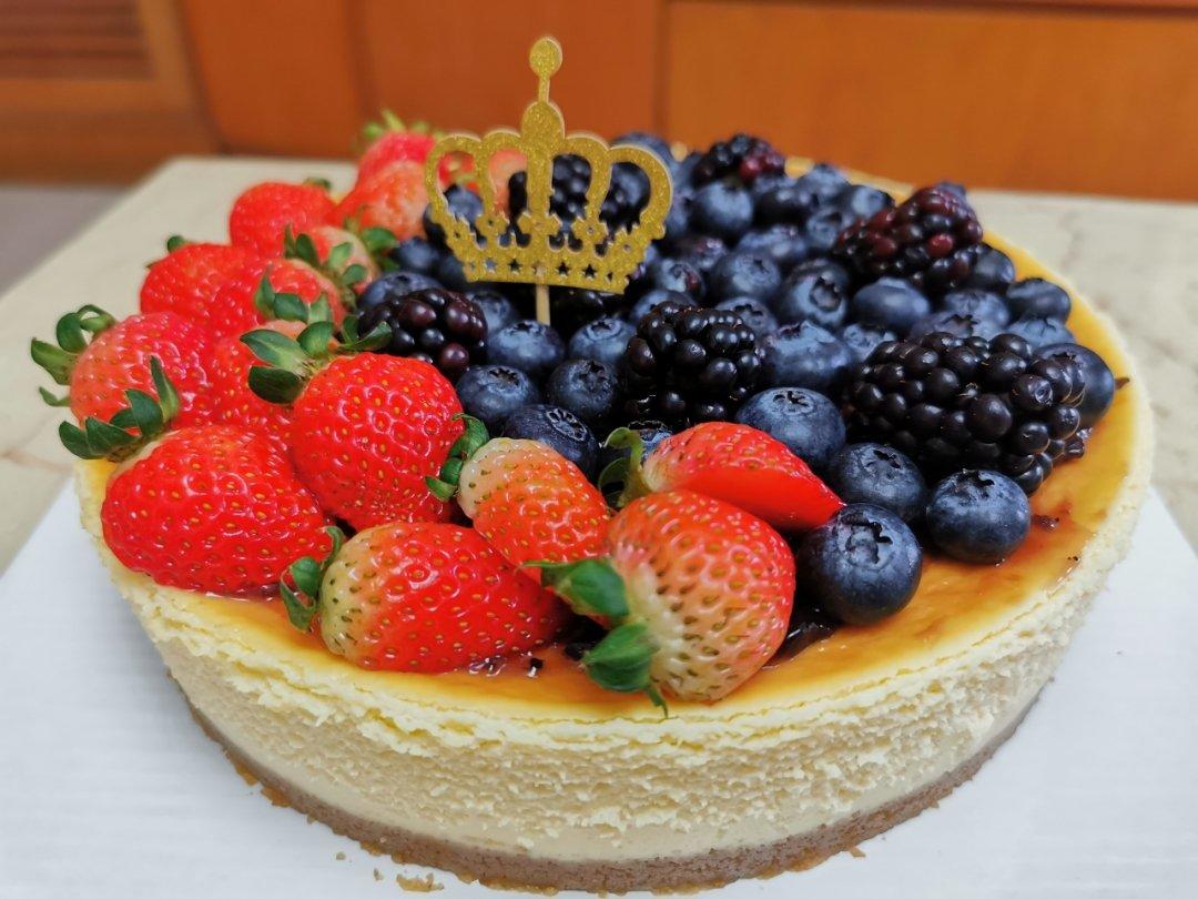 《Tinrry下午茶》教你做烤蓝莓重芝士蛋糕（6寸配方）