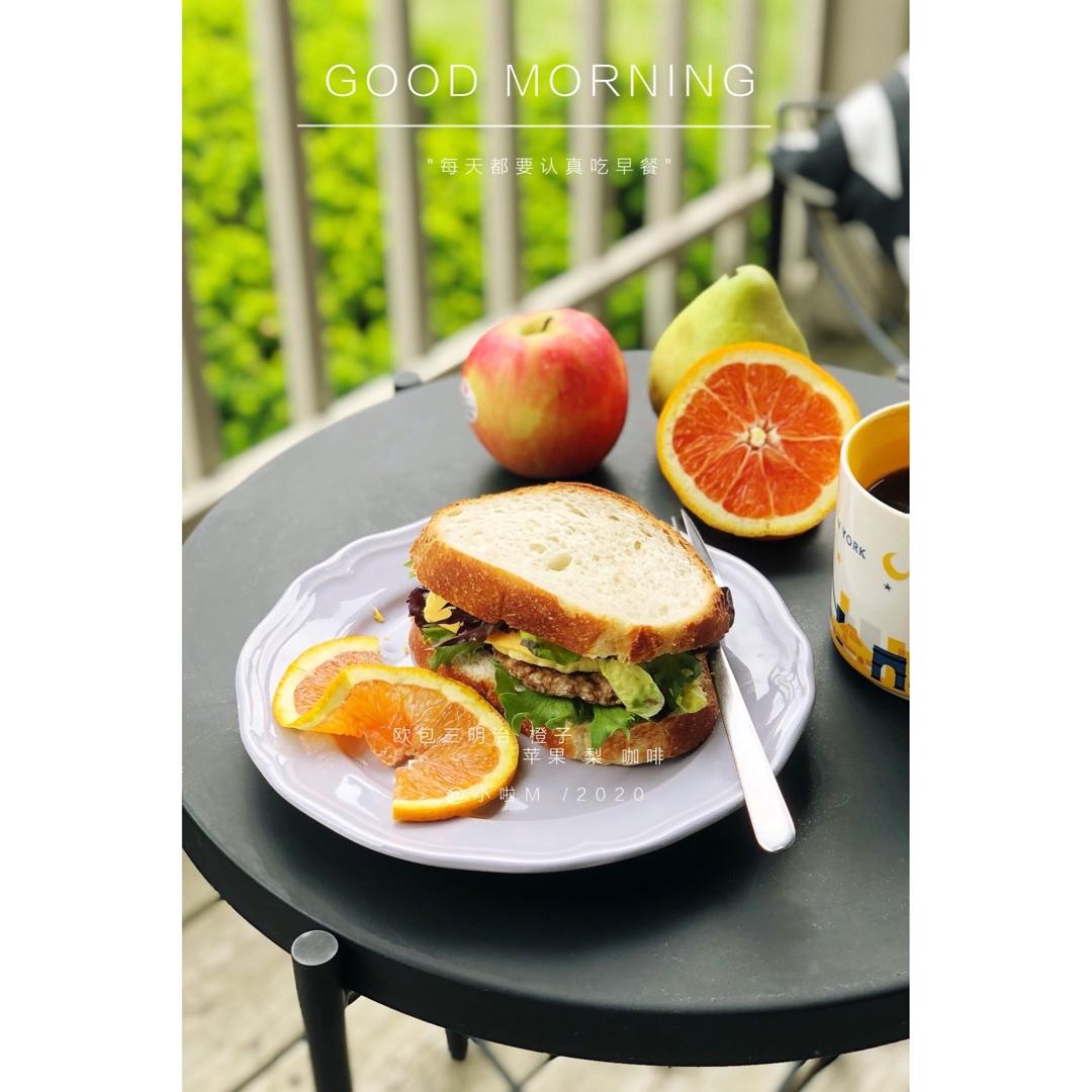 超级简单美味‼️的欧包三明治