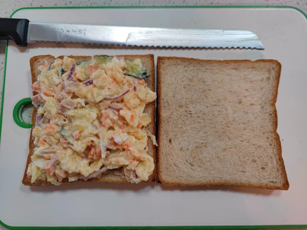 减脂必备‼️土豆泥沙拉三明治🥪居然这么好吃