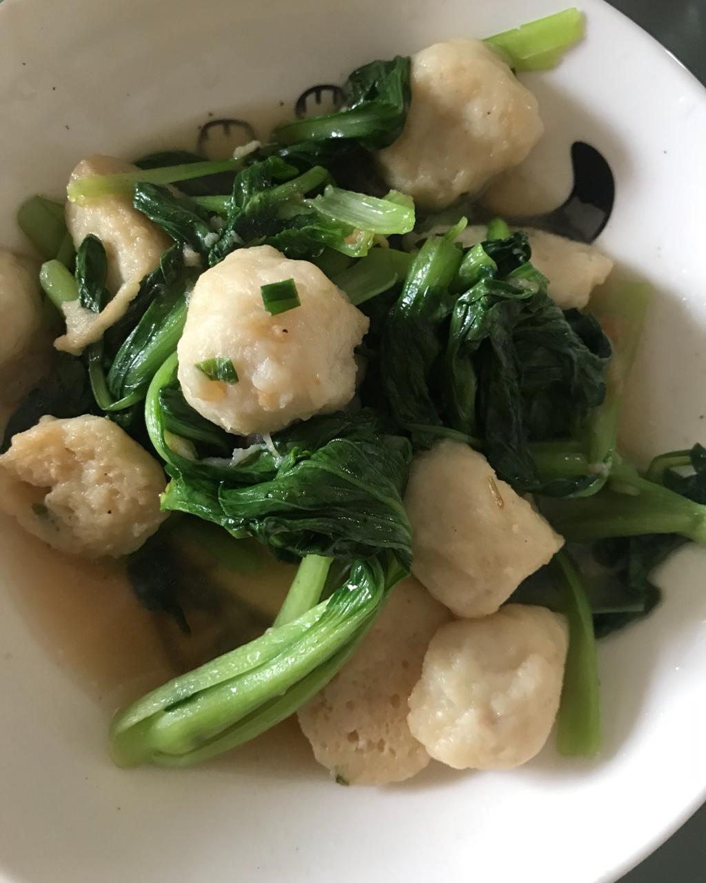 dedicationspring做的青菜炒丸子