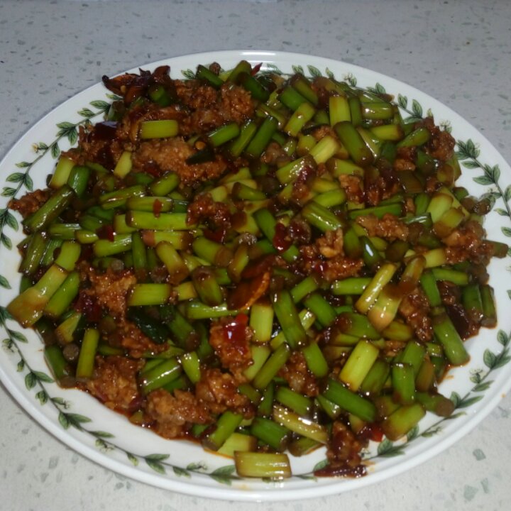 下饭菜～蒜苔肉末