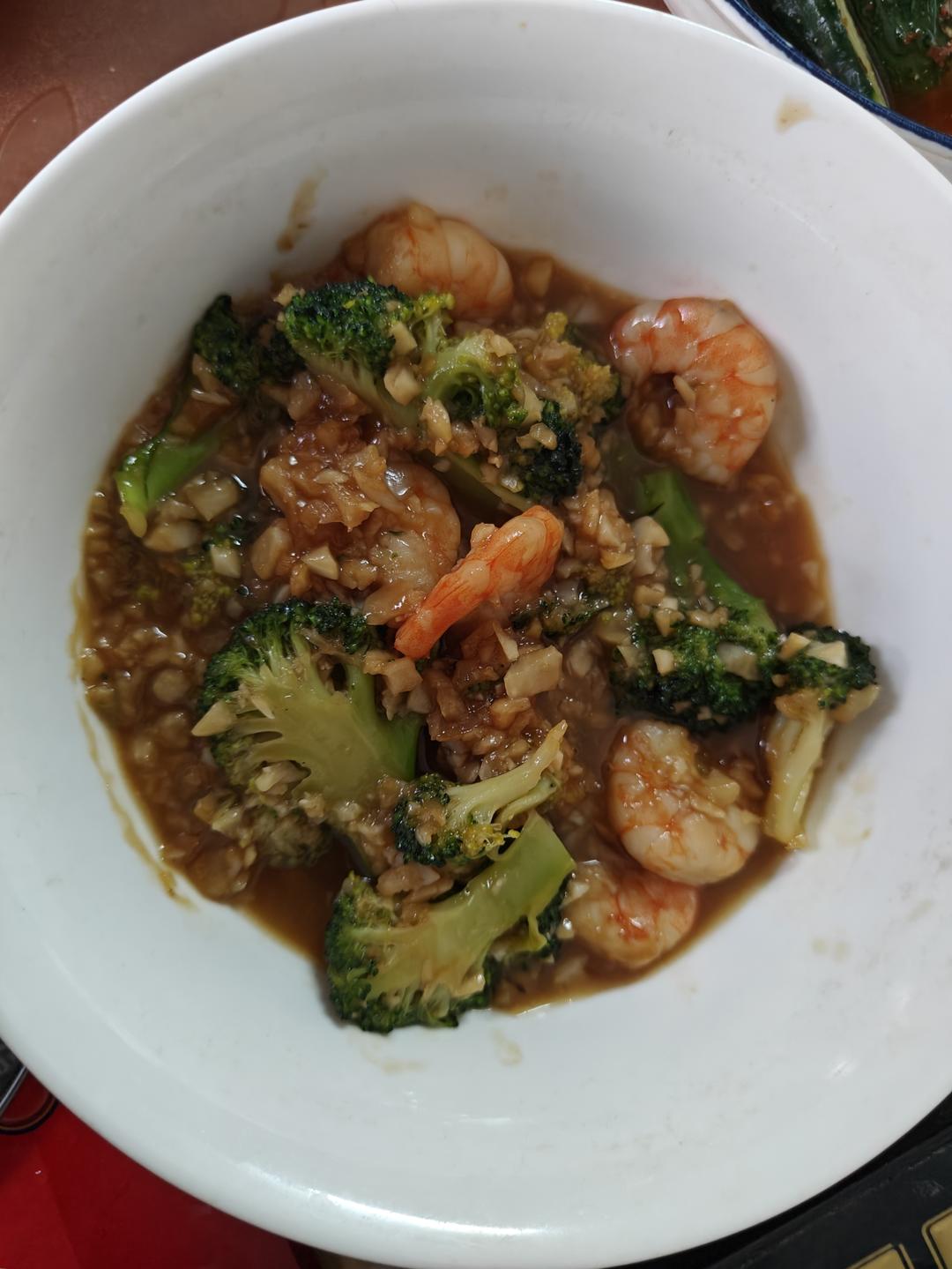 减肥去脂的西兰花炒虾仁