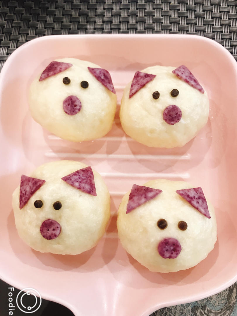 🐷小猪奶黄包（卡通包子）