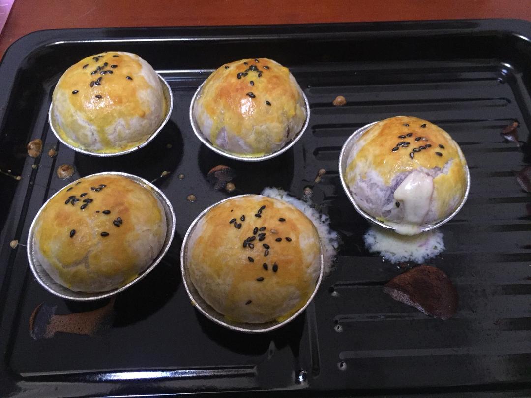 快手紫薯芝士球