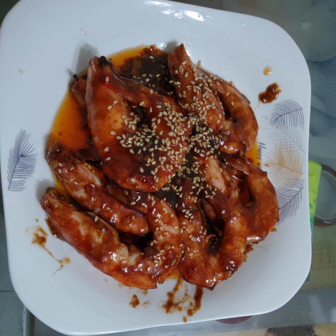 糖醋开背虾