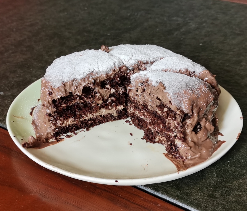 （无面粉）超快手燕麦巧克力蛋糕的做法 步骤5