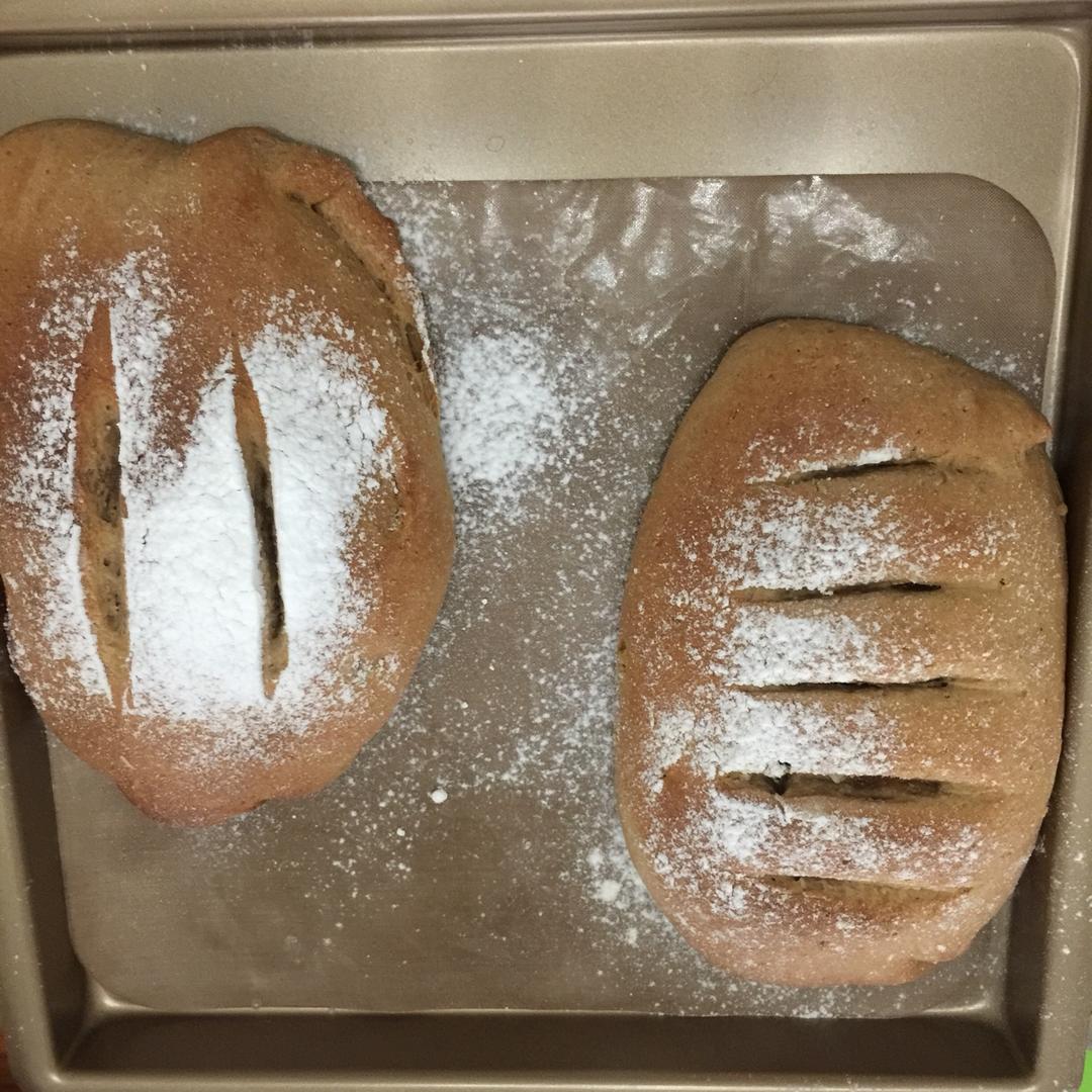 黑麦核桃红糖面包