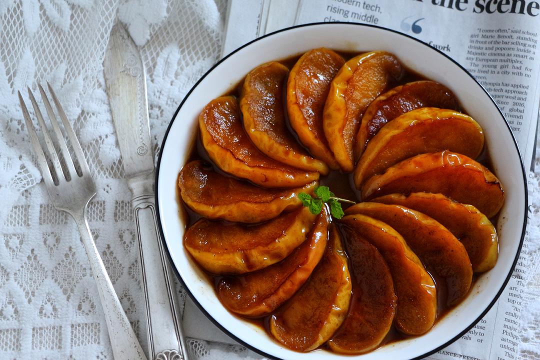肉桂红糖煎苹果