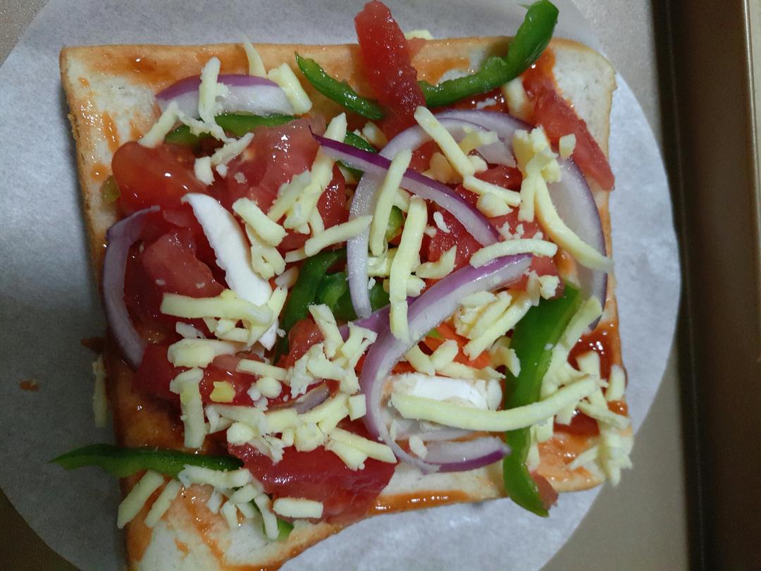 吐司培根小批萨