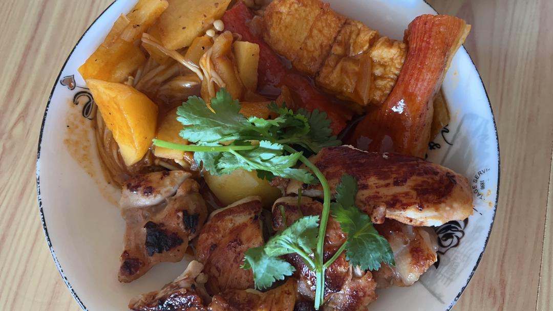 番茄🍅绿咖哩，糊弄大法结果还挺好吃