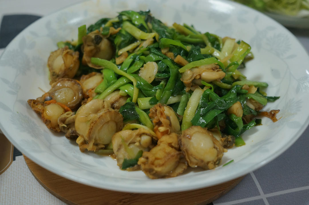 韭菜炒扇贝