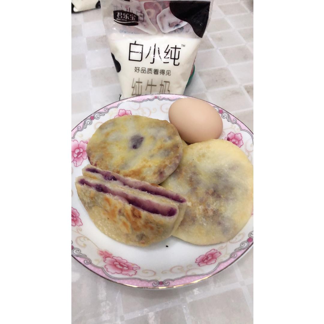 烫面紫薯饼