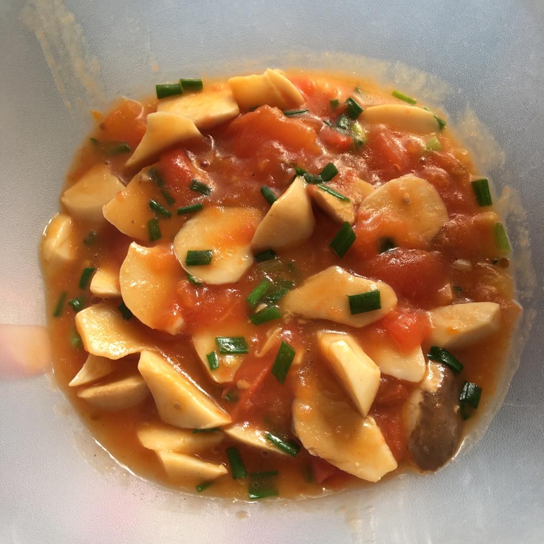 西红柿烧杏鲍菇