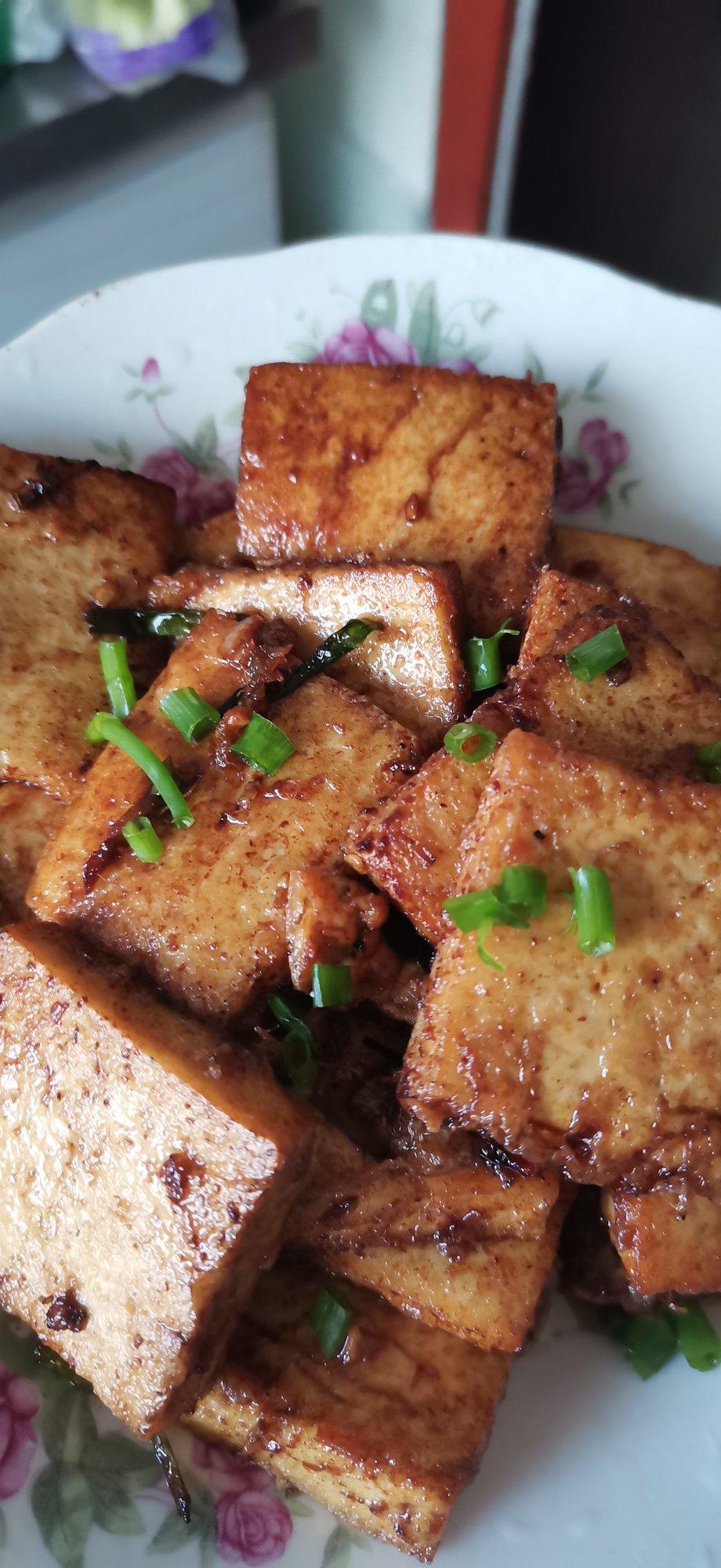 想不想做菜做的香煎老豆腐