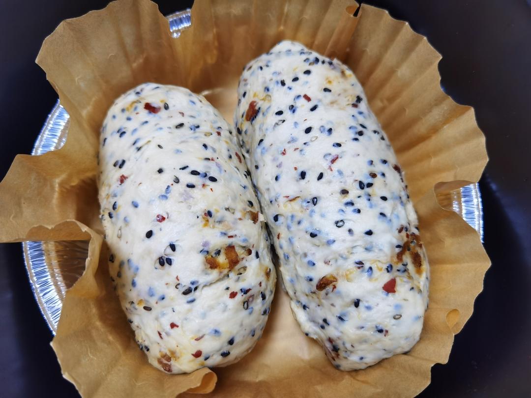 无糖无油的黑芝麻核桃面包(空气炸锅)