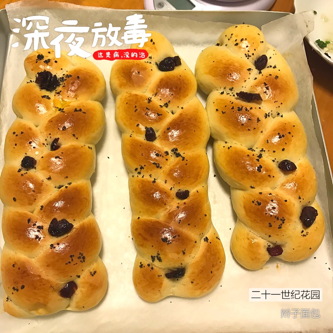 酸奶辫子面包（一次发酵）