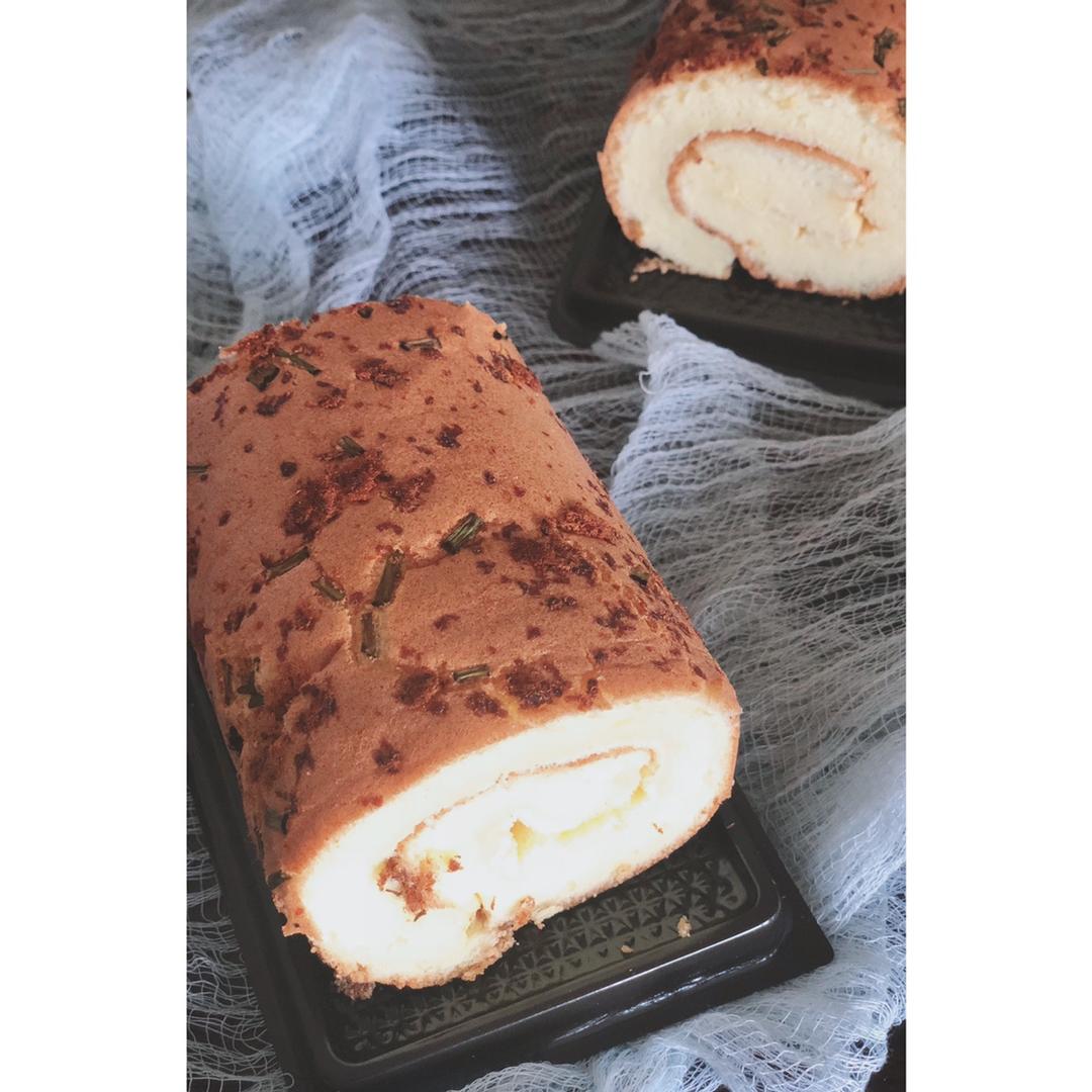 香葱肉松肥蛋糕卷～