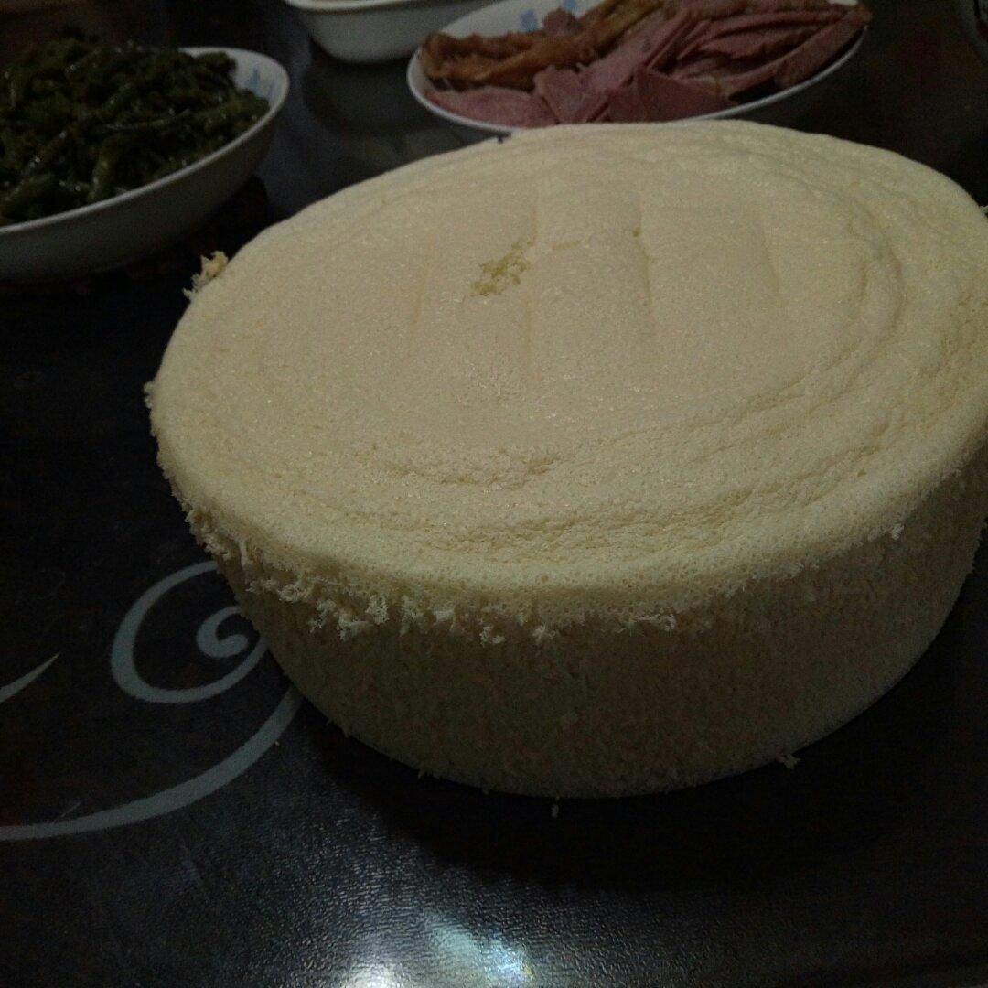 零失败戚风蒸蛋糕（8寸）可做蛋糕胚（另附红丝绒蒸蛋糕做法）