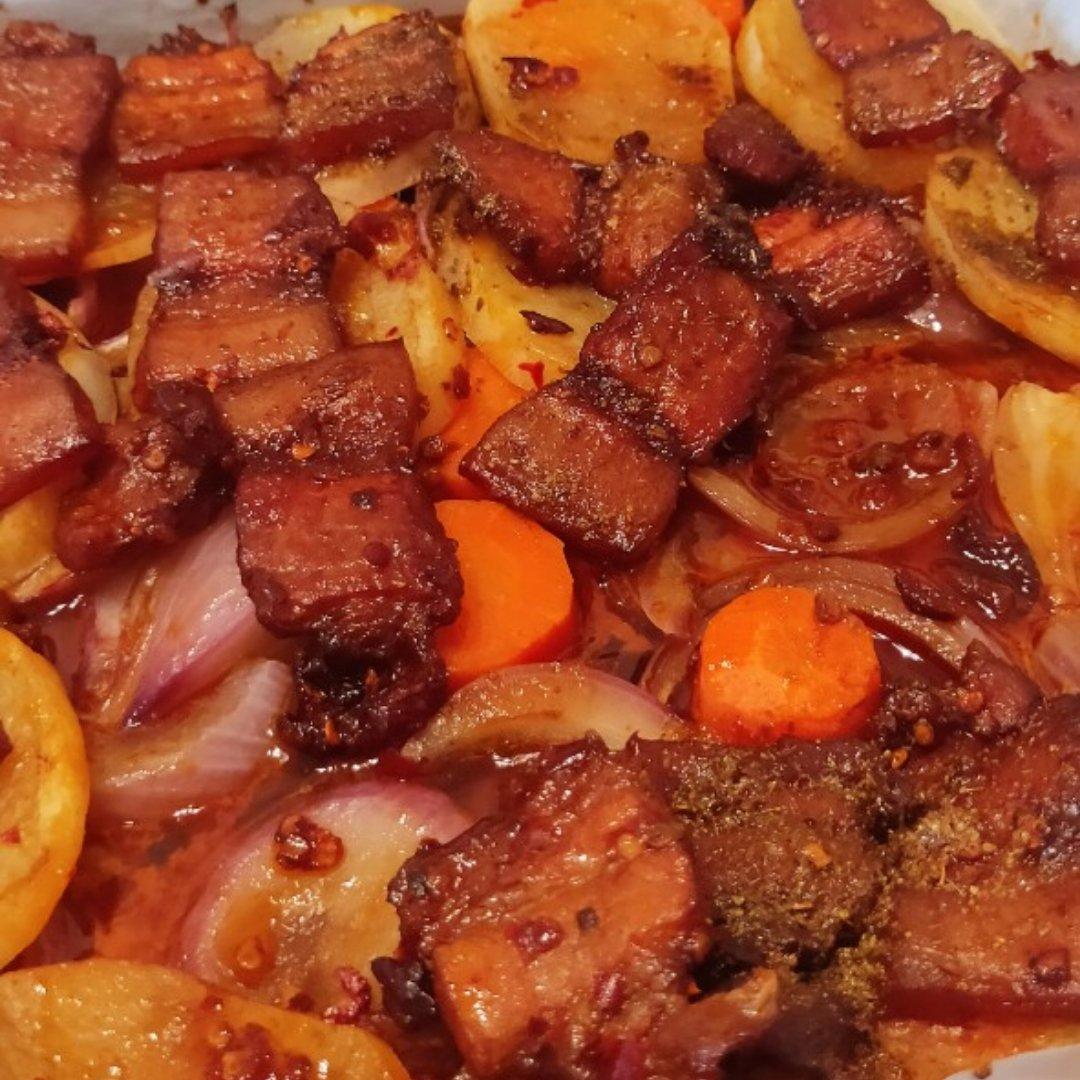 烤箱版土豆烤五花肉