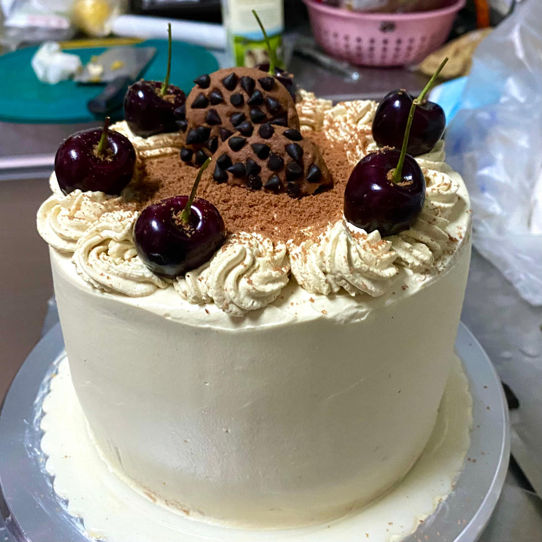 🍒焦糖咖啡奶油蛋糕｜咖啡控的下午茶🍰