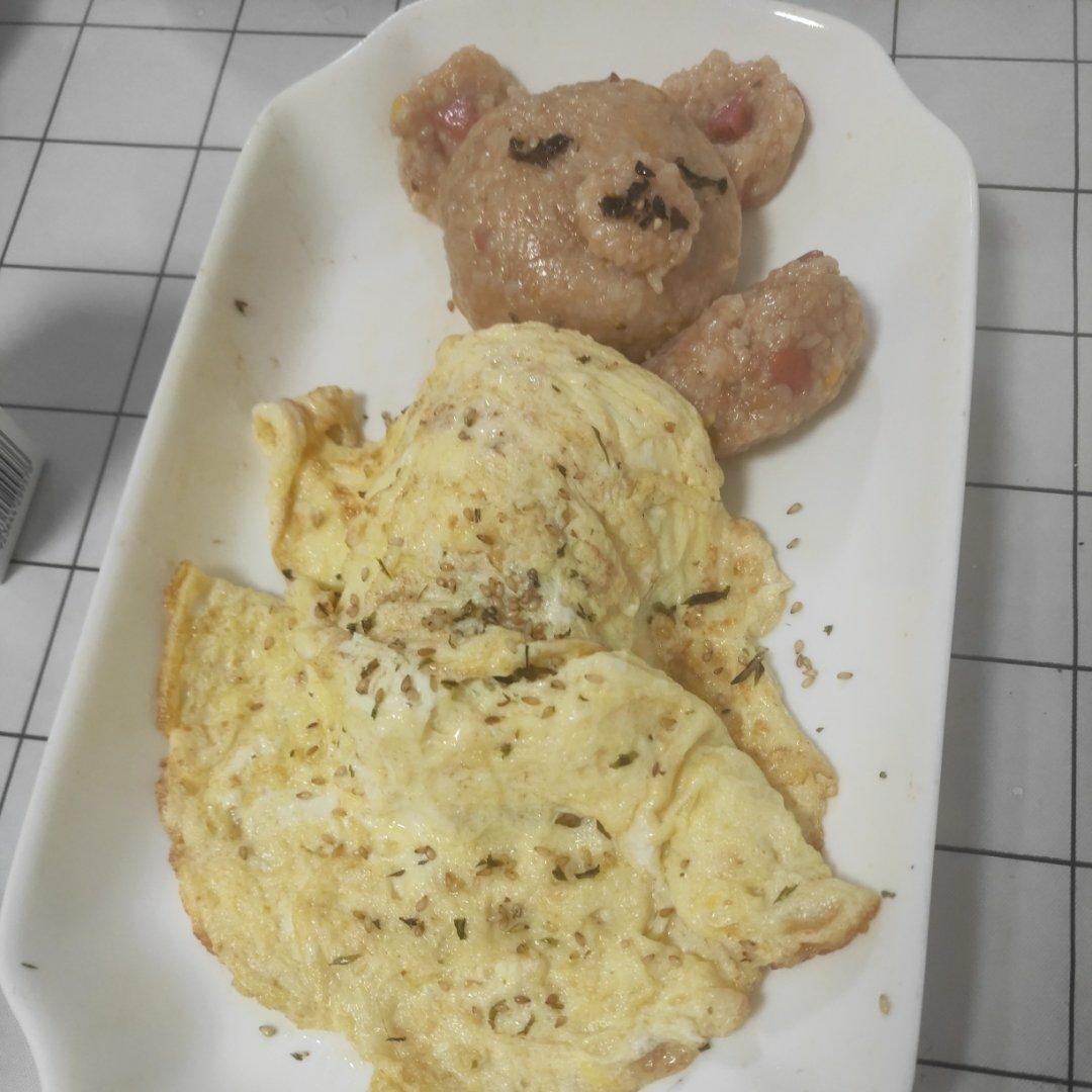 午睡的轻松熊蛋包饭