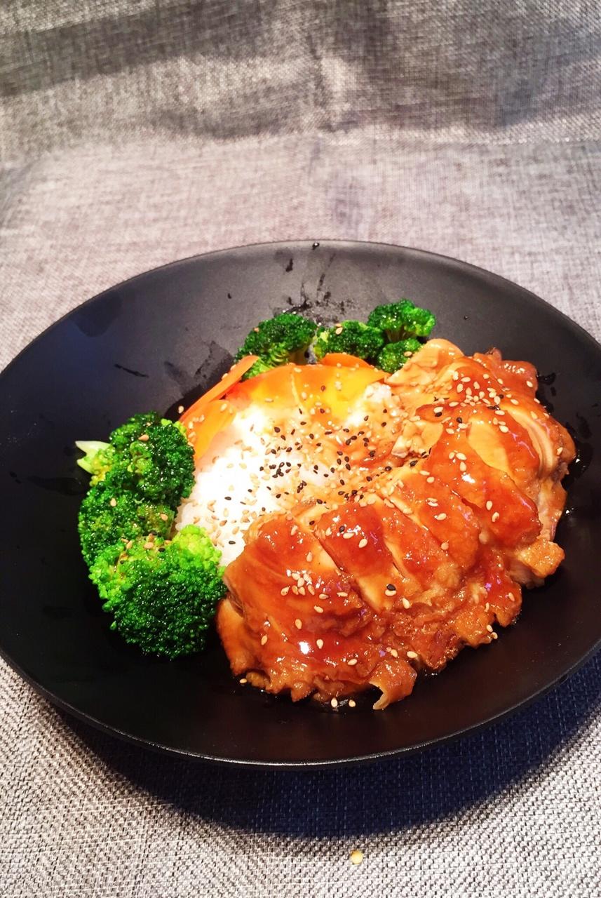 唯有爱和美食不可辜负就对了做的照烧鸡腿饭