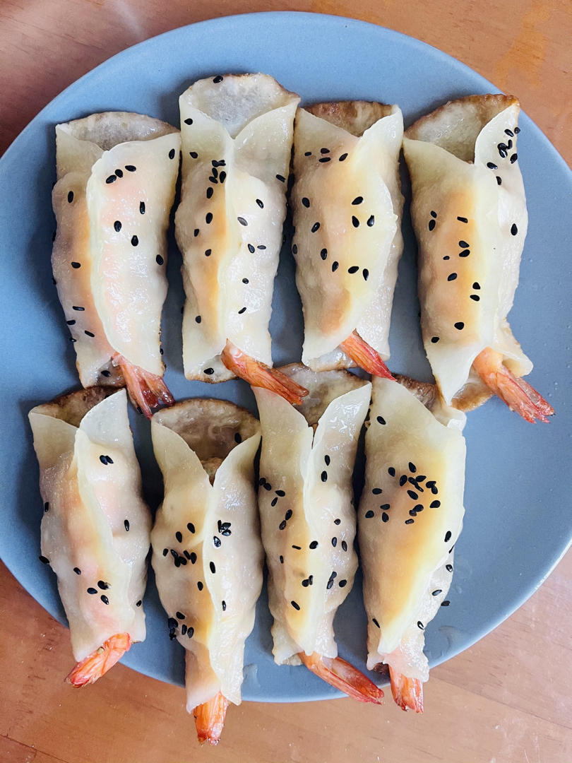 鸡汁鲜虾锅贴-太太乐鲜鸡汁芝麻香油