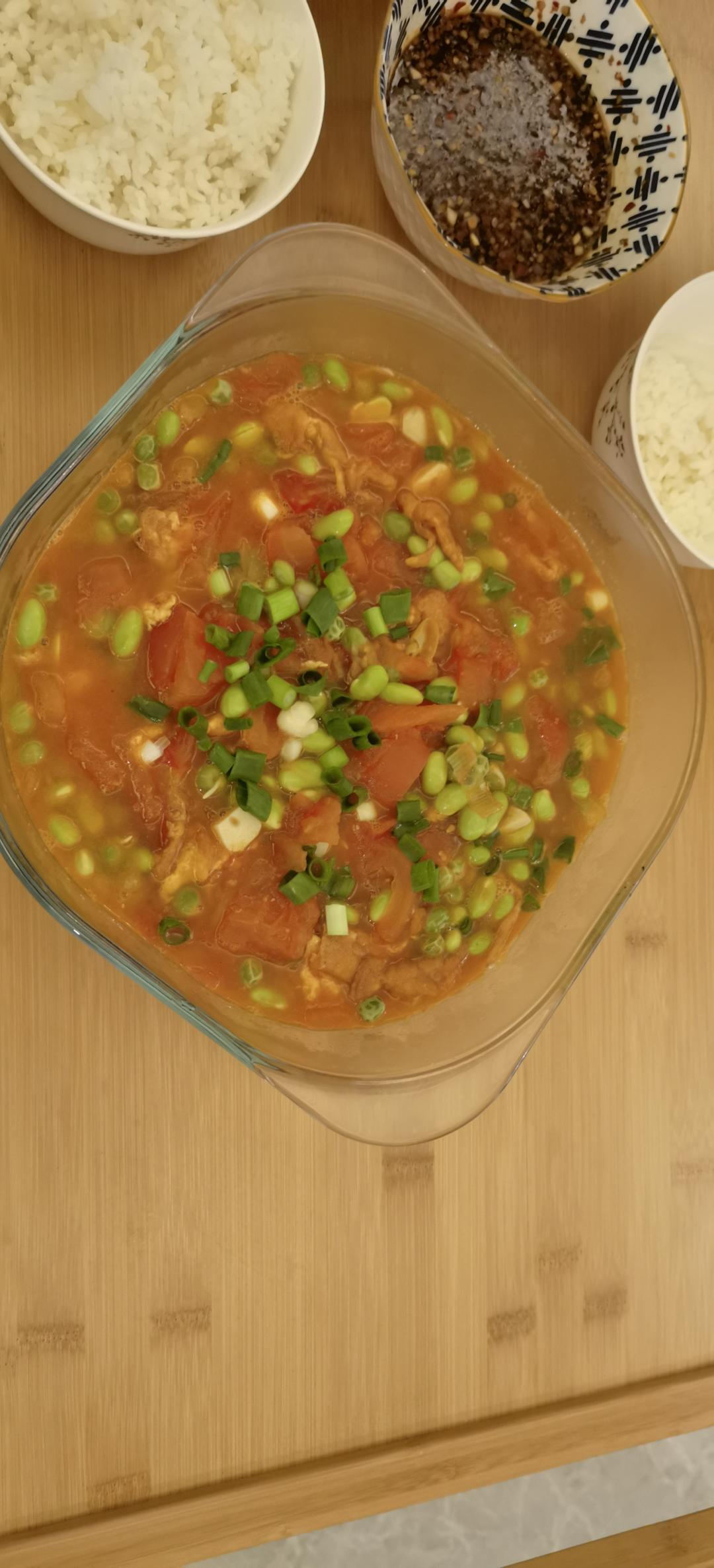 豌豆肉末西红柿