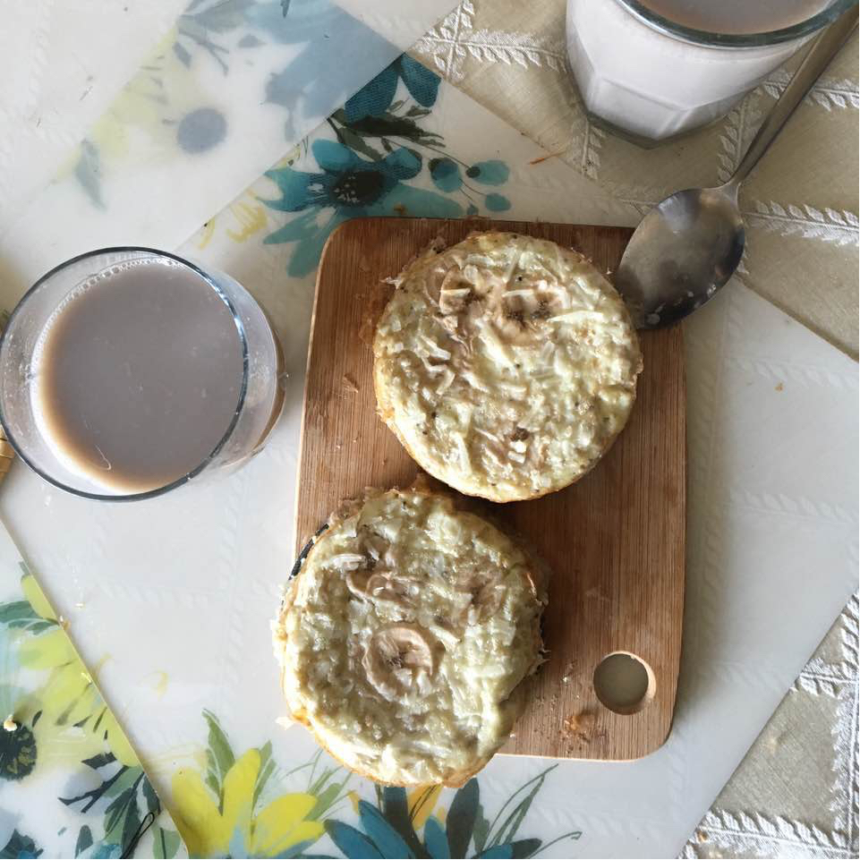 减脂餐：香蕉燕麦烤蛋奶