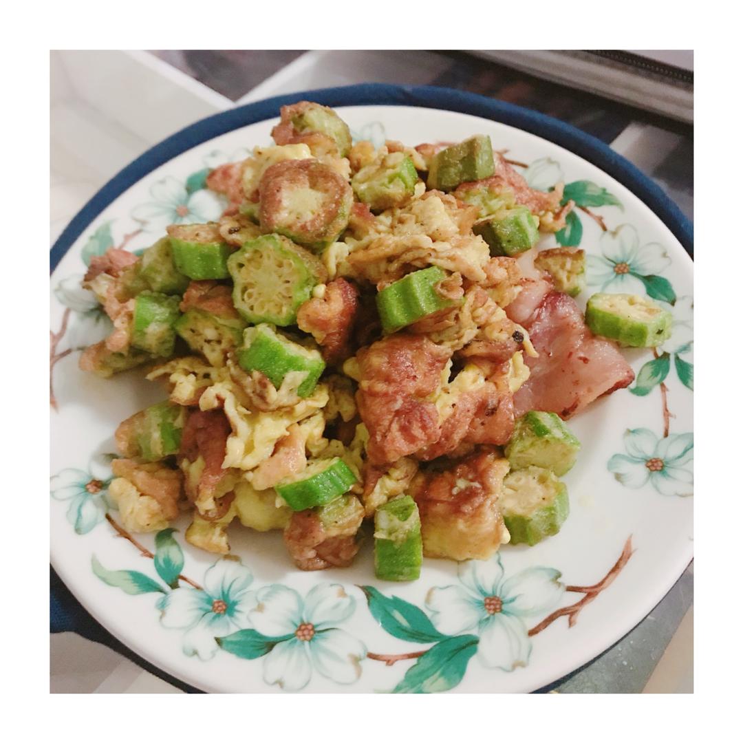 秋葵炒鸡蛋