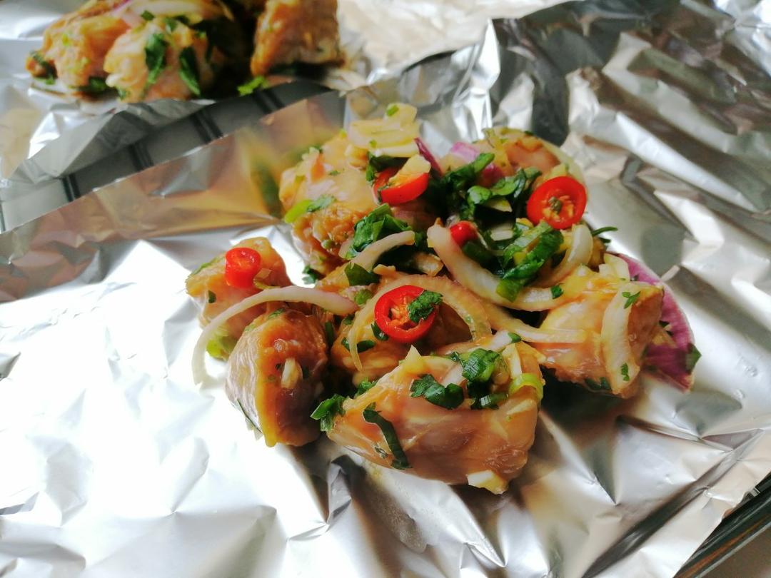 锡纸香辣烤鸡脖୧⍤⃝🐔（无油烤箱减脂版）