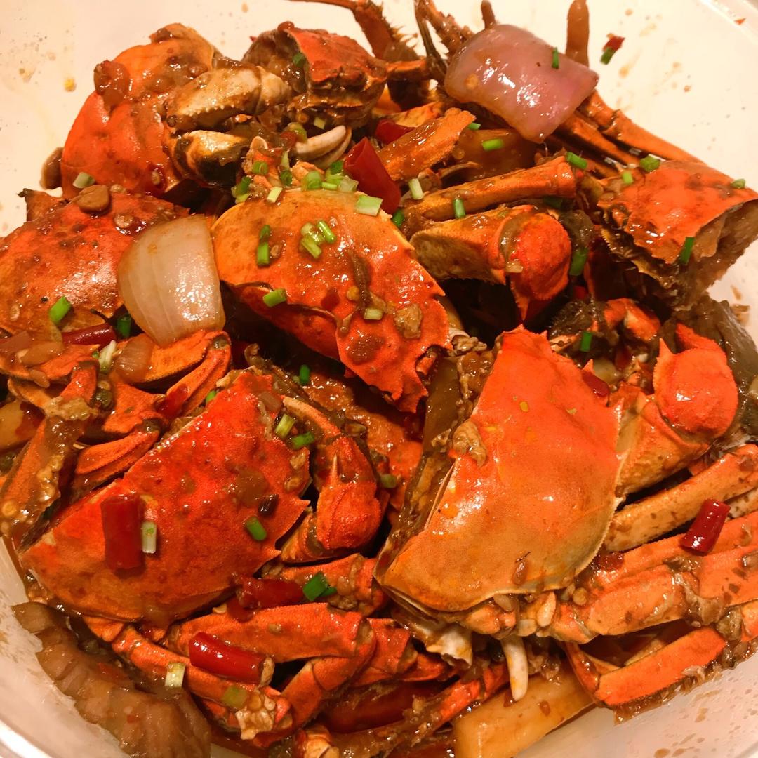 蔷薇族做的香辣蟹