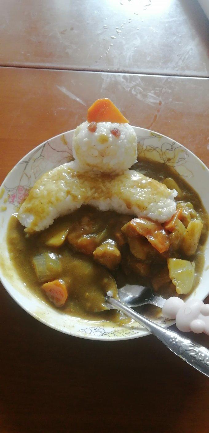 米饭人～泡澡鸡肉咖喱饭