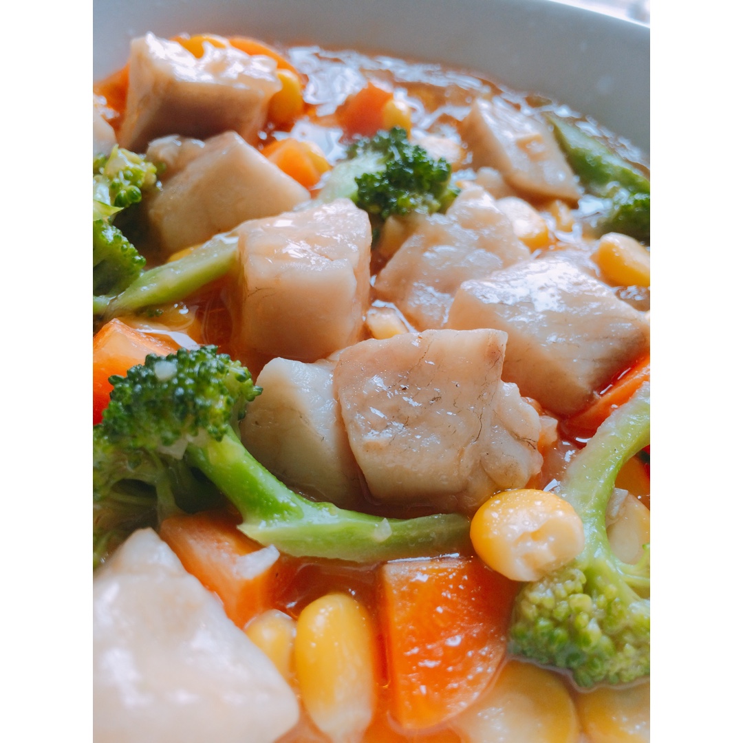 当龙利鱼（或巴沙鱼）遇到玉米【妞的食记】