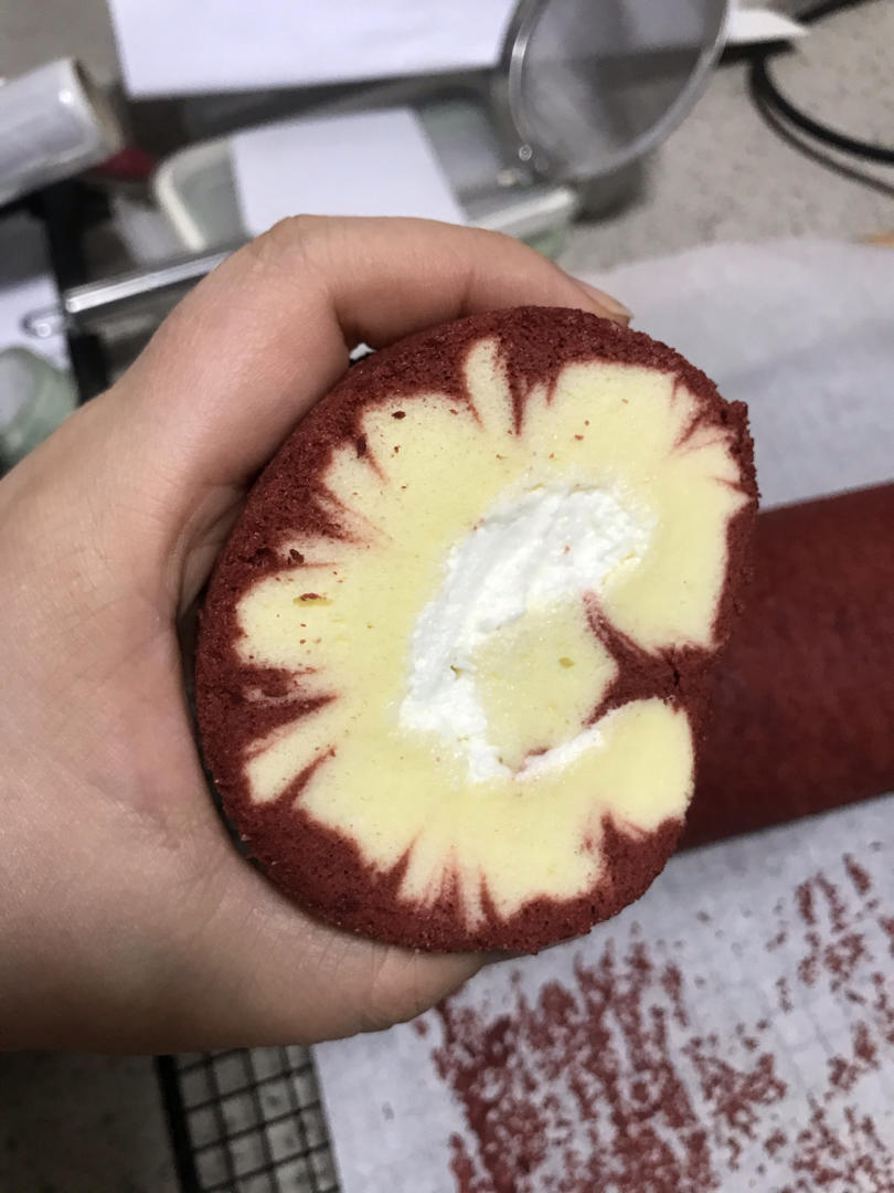 低糖低油红丝绒旋风蛋糕卷