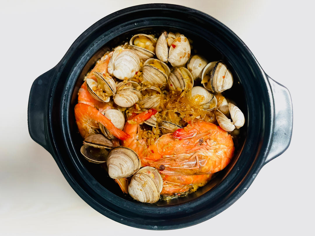 花甲鲜虾粉丝煲