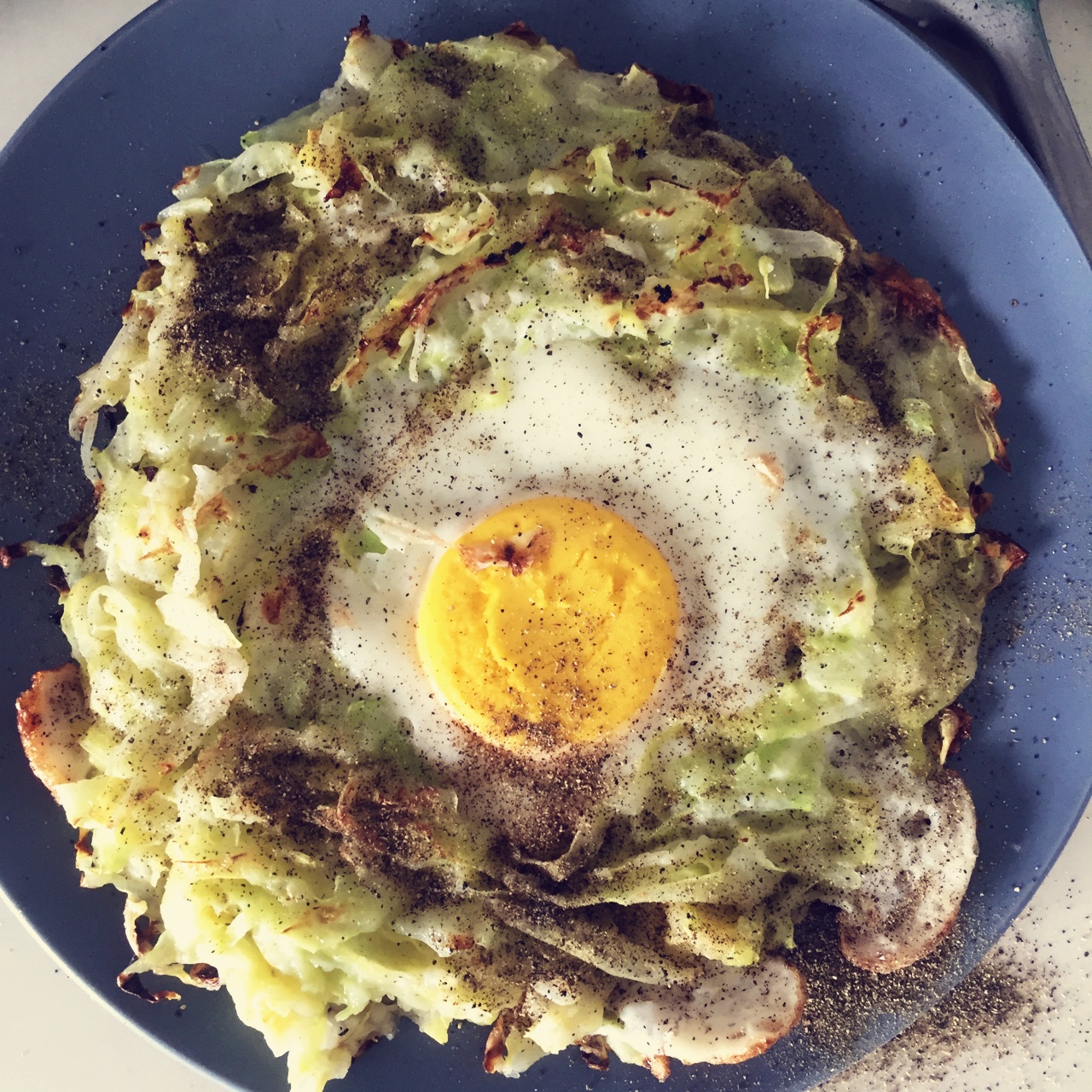 快手早餐料理-卷心菜烘蛋