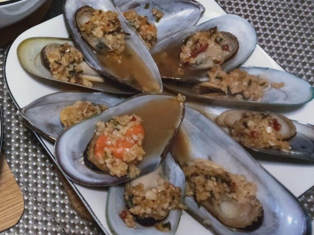 【山姆厨房】蒜蓉蒸青口贝