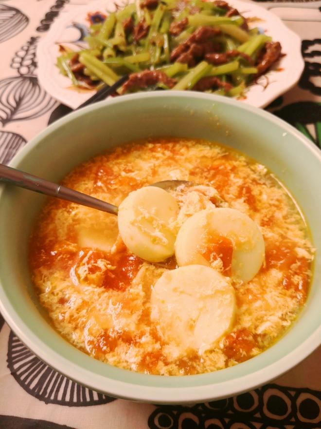 冬日一碗暖心汤——西红柿日本豆腐鸡蛋汤的做法