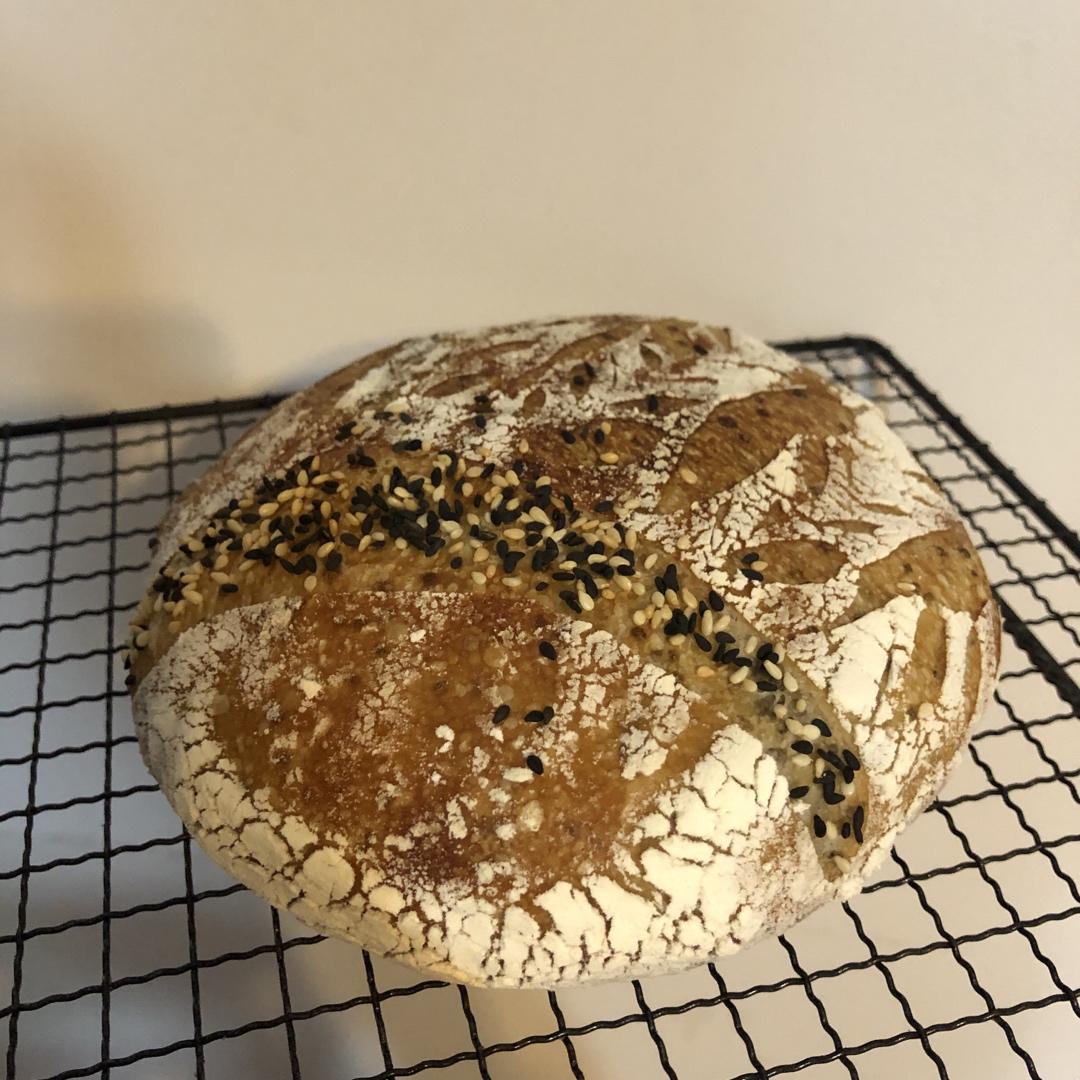 天然酵种怎样用｜面粉水解自溶的优势｜发酵到什么程度最合适｜芝麻欧包乡村面包