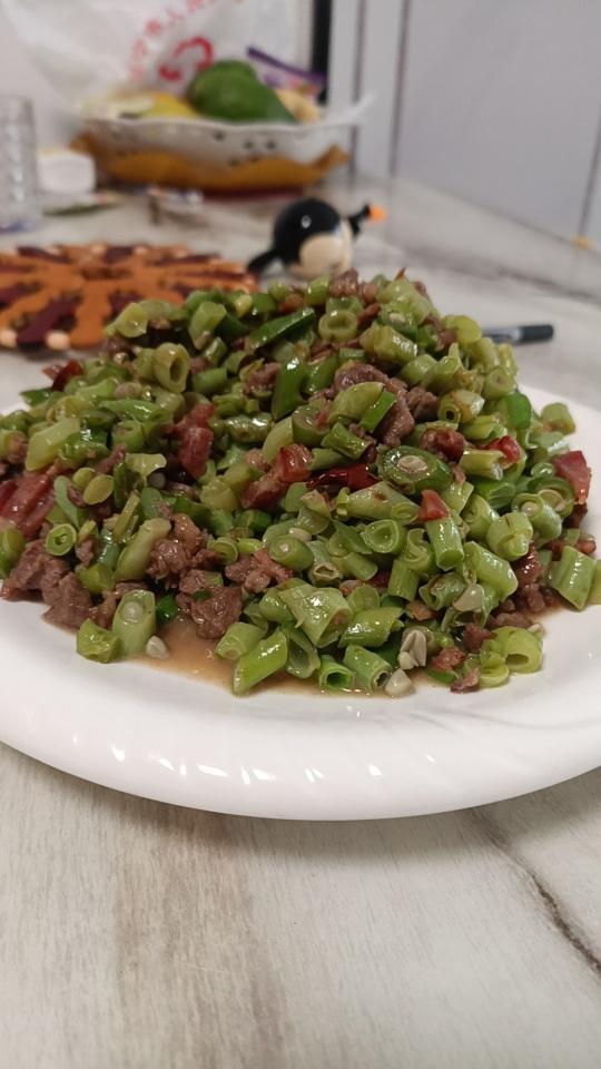 肉沫豆角下饭菜
