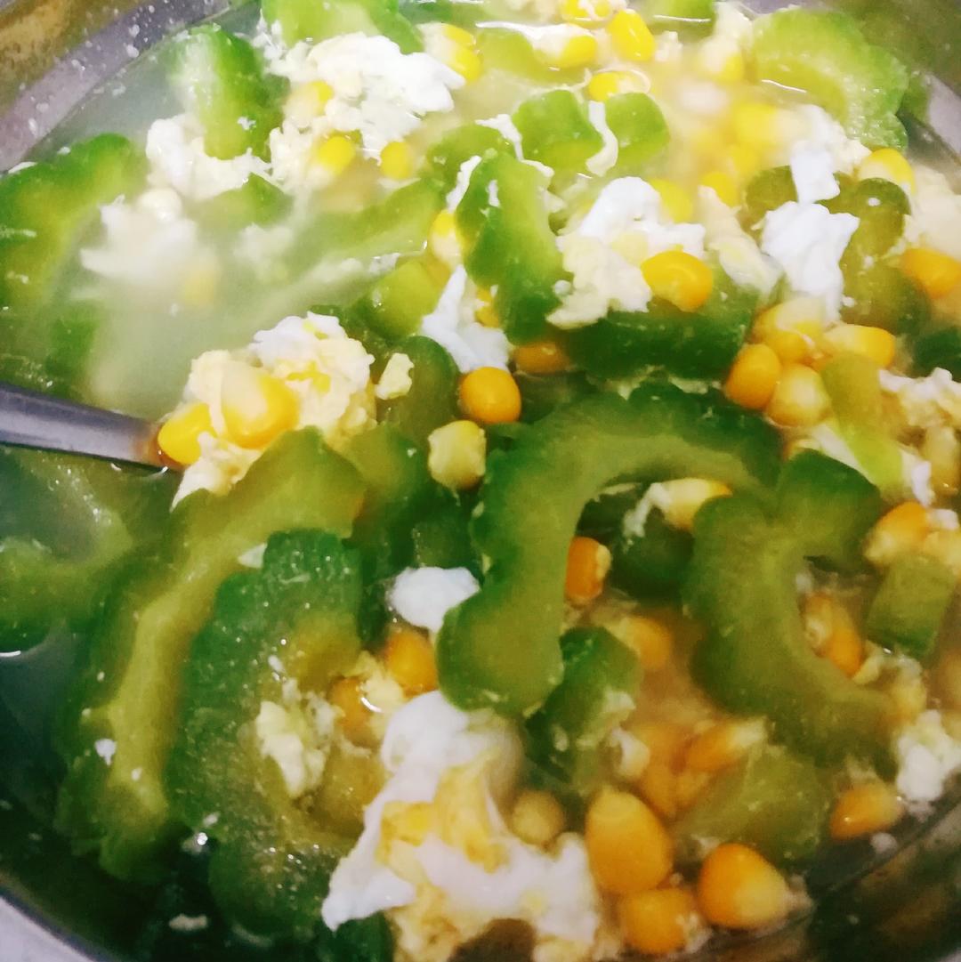 苦瓜玉米蛋花汤