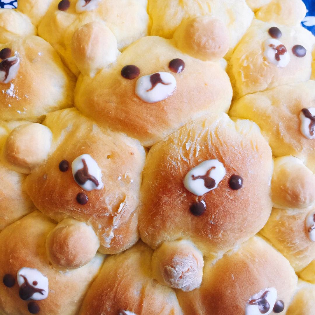 甜心宝宝餐做的萌萌哒挤挤小熊面包