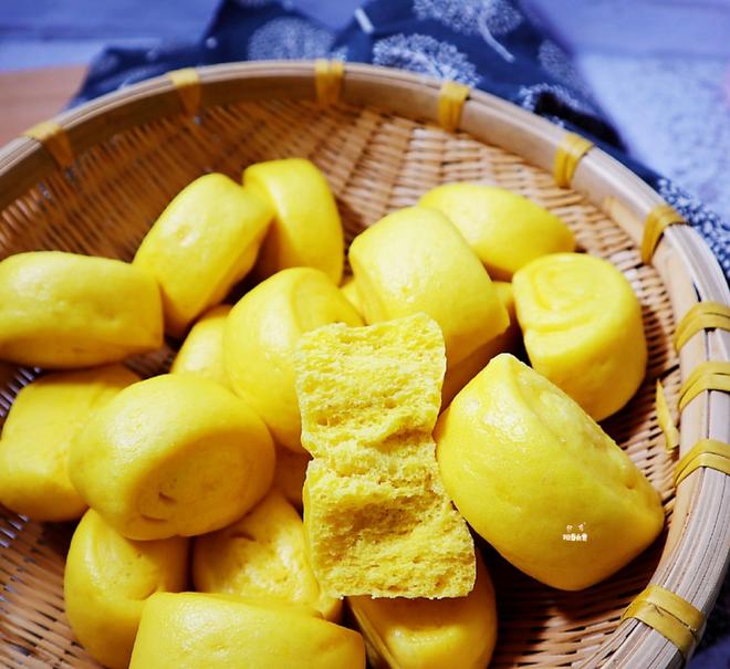 椰香南瓜小馒头（刀切馒头）一次发酵法  省时省力 照样松软香甜的做法
