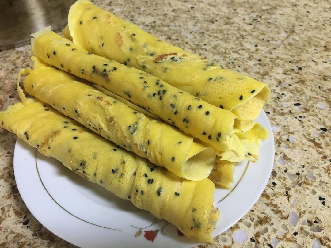 平底锅脆皮蛋卷