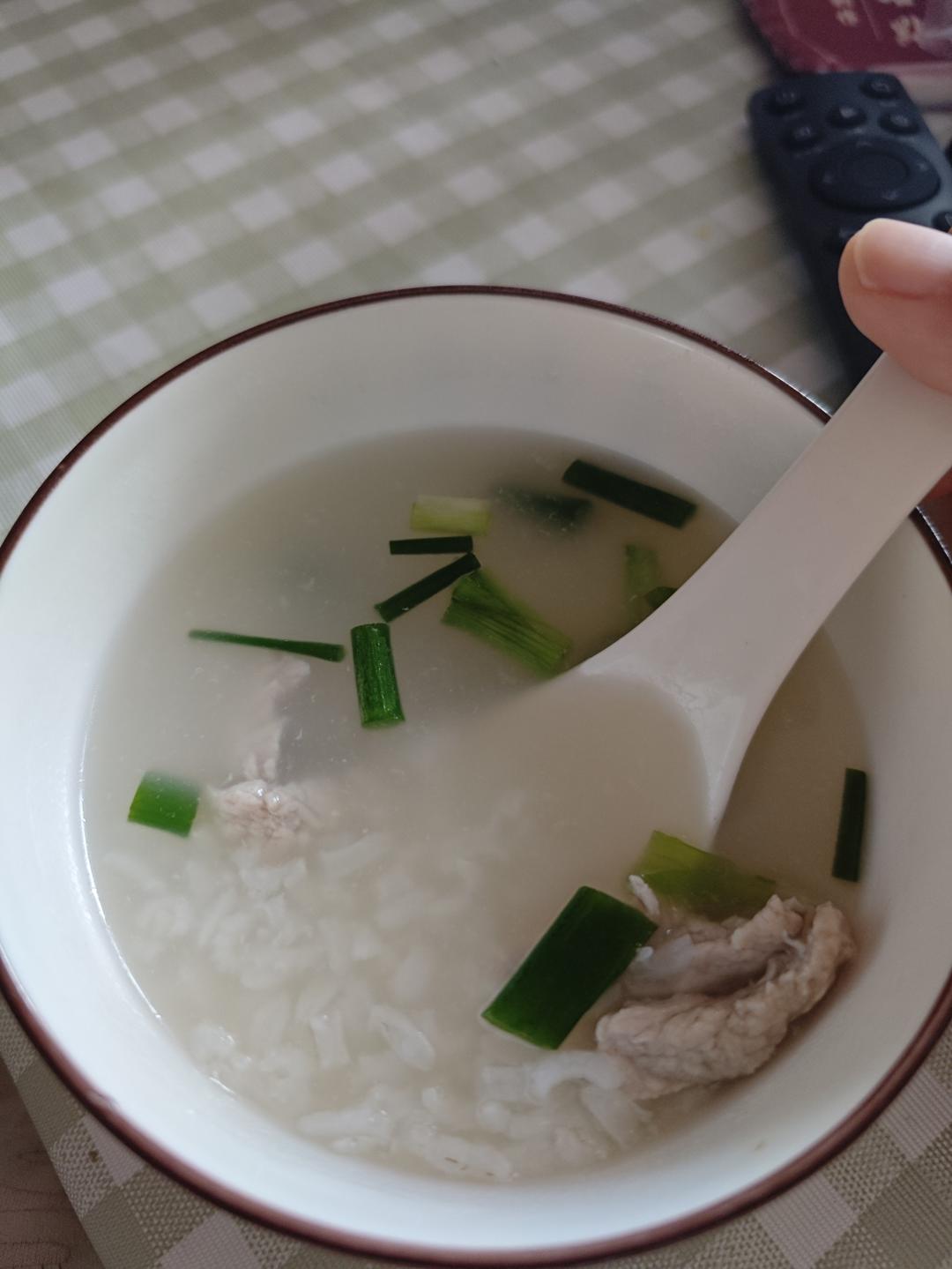 青菜瘦肉粥